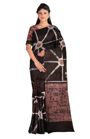 Calcutta Retro – Batik Silk Saree – Multi Colour - Retail Maharaj