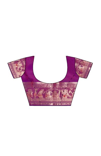 Swarnachari Silk Saree – Magenta - Retail Maharaj