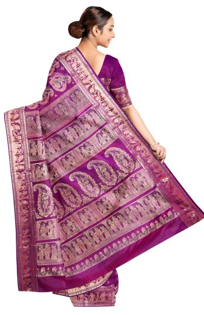 Swarnachari Silk Saree – Magenta - Retail Maharaj