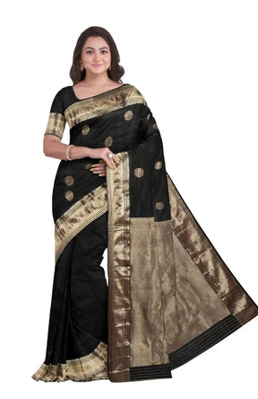 Baluchari Silk Saree – Black - Retail Maharaj