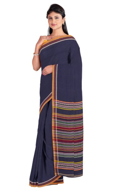 Tangail Cotton Saree – Blue - Retail Maharaj