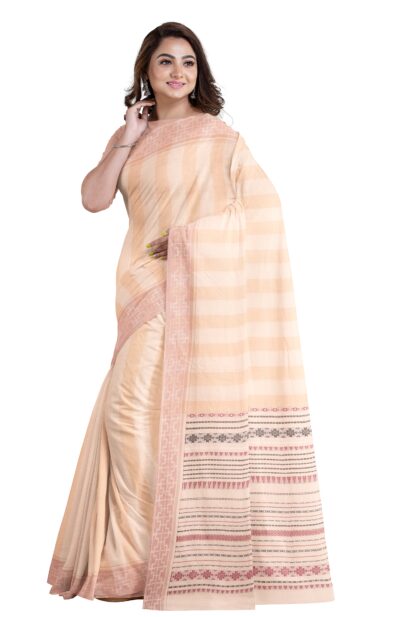 Tangail Cotton Saree – Cream - Retail Maharaj