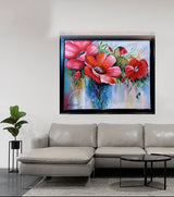 Blooming Grace – Floral Acrylic Painting by Rakhi Mukherjee - Retail Maharaj