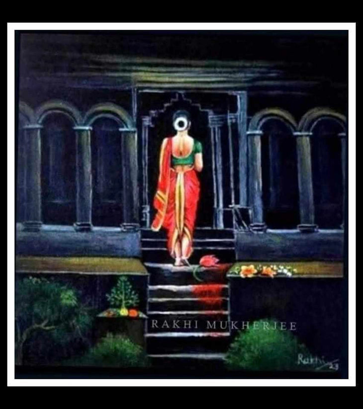 Silent Steps – Mixed Media Painting by Rakhi Mukherjee