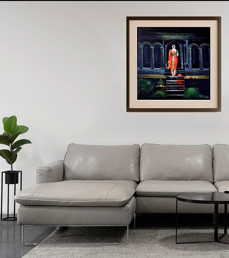 Silent Steps – Mixed Media Painting by Rakhi Mukherjee