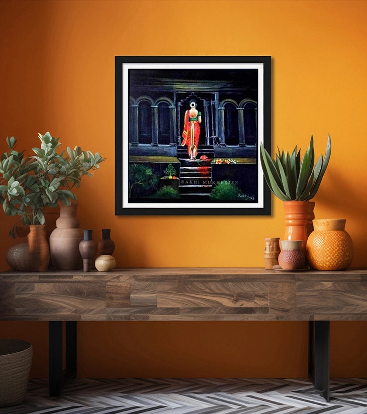 Silent Steps – Mixed Media Painting by Rakhi Mukherjee