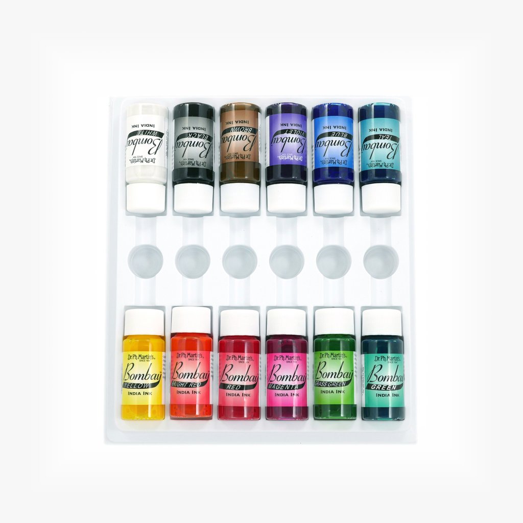 Dr. Ph. Martin’s BOMBAY INDIA INK, 0.5 OZ, SETS ALL KINDS - Retail Maharaj