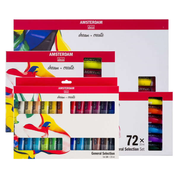 Royal Talens Amsterdam Standard Series Acrylic Paint General Selection Set Premium Artist Colours