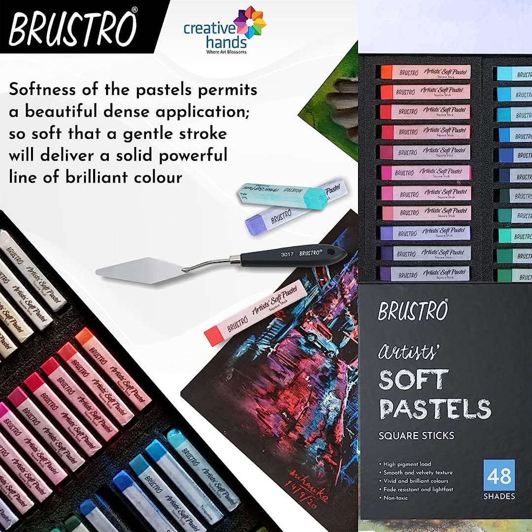 Brustro Artists Soft Pastel Colour Set for Drawing and Painting