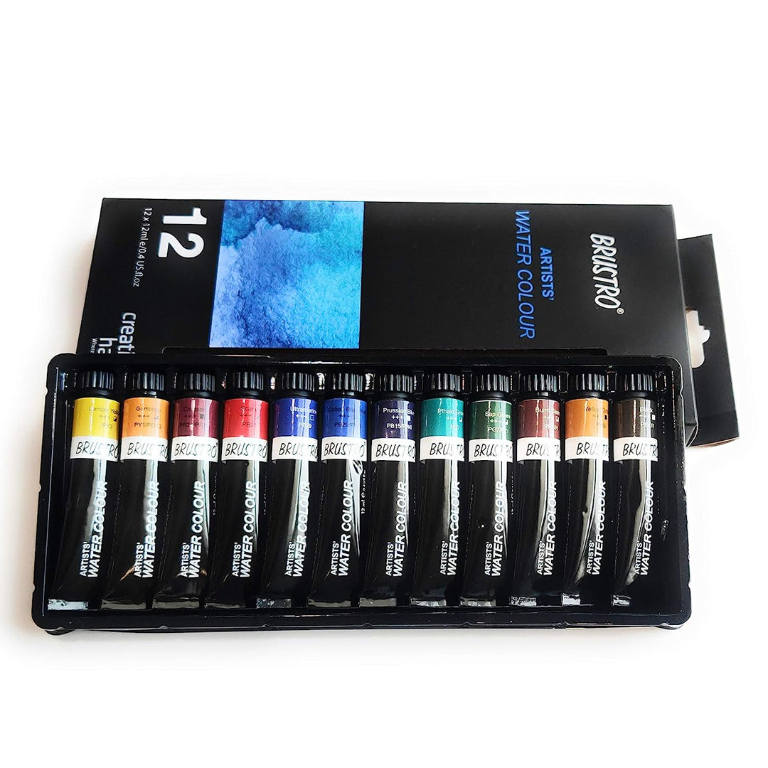 Brustro Artists’ Watercolour Colour 12ml Set of 12 & 24