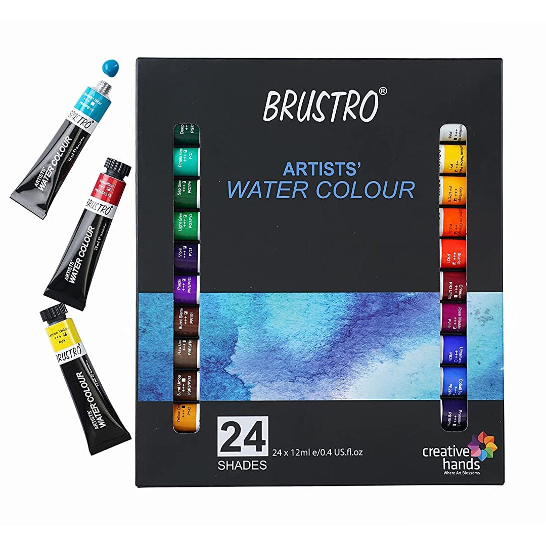 Brustro Artists’ Watercolour Colour 12ml Set of 12 & 24