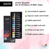 Brustro Artists Gouache Colour Set of 12 & 24