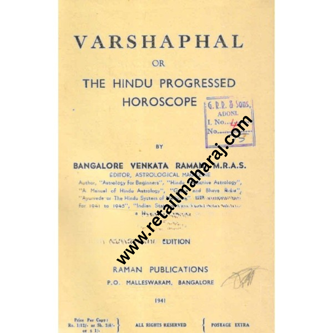 varshaphal or the hindu progressed horoscope 2nd edition