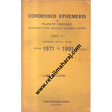 condensed ephemeris of planets positions according to the nirayana or sidereal system from 1971 to 1981 a d - Retail Maharaj