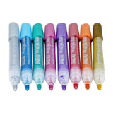 Brustro Acrylic DIY Marker Set of 8 Metallic Shades with 2mm Bullet Tip for Art Craft and Multi Surface Use