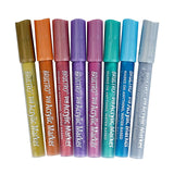 Brustro Acrylic DIY Marker Set of 8 Metallic Shades with 2mm Bullet Tip for Art Craft and Multi Surface Use