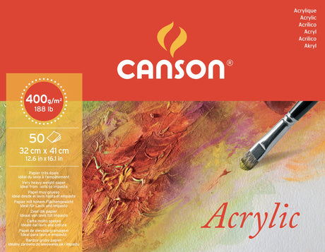 Canson Acrylic Pads Open Stock – 400 GSM Cold Pressed Paper - Retail Maharaj
