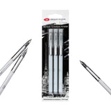 Sonnet White Gel Pens Set for Drawing Lettering and Highlights Pack of Three