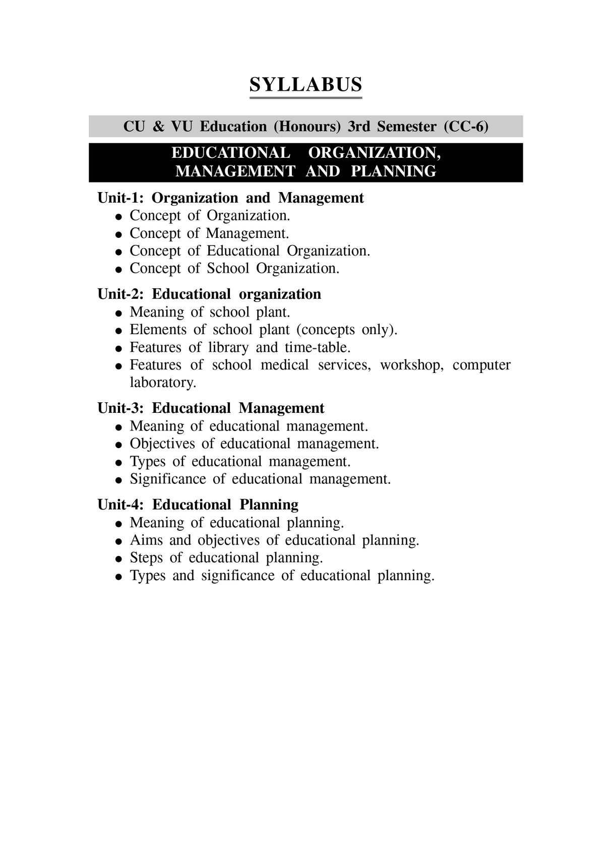 CC-06_Educational Organization, Management and Planning (CU & VU) (Hons)-3rd Sem - Retail Maharaj