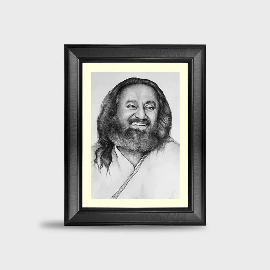 Charcoal Artwork of Gurudev – A3 Size (Pre-Order)