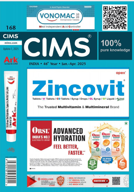CIMS (Current Index of Medical Specialities) (Jan 2025 to April 2025)- The Original Book with latest updates (English Version) - Retail Maharaj