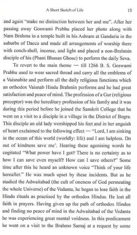 A Short Sketch of Life of Prabhupad Bijoykrishna Goswami (English) - Retail Maharaj