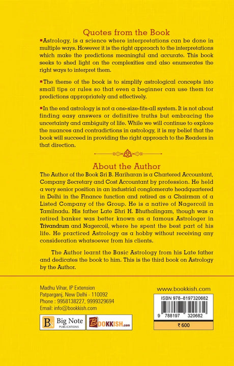 Nuances & Contradictions in Predictive Astrology [English] By B. Hariharan - Retail Maharaj