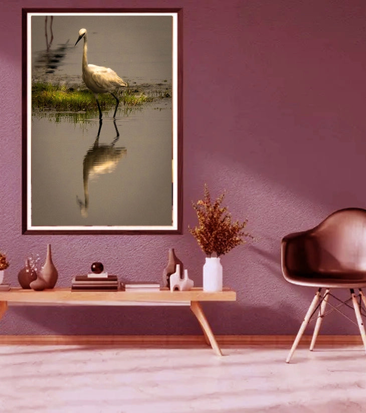 “Solitary Grace – Snowy Egret, Chilika” by Debarshi Guha Roy