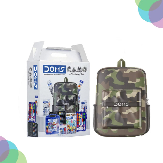 DOMS Camo All in One Art Kit for Drawing Colouring and Creative Projects - Retail Maharaj