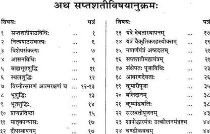 Durga Saptashati- With Navachandi, Shatachandi, Sahasrachandi, Pallavayojanavidhi, Kavachargala, Keelaka, Kunjikastotra and Other Subject