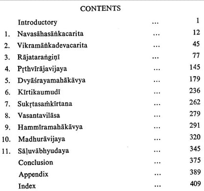 Historical Mahakavyas In Sanskrit: Eleventh to Fifteenth Century A.D (An Old and Rare Book)