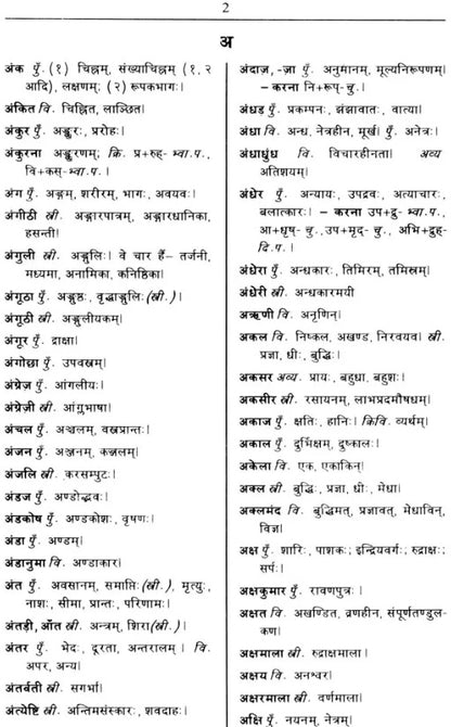 Abhinav Hindi Sanskrit Dictionary