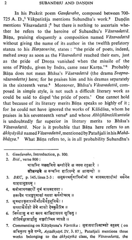 Subandhu and Dandin (An Old and Rare Book)