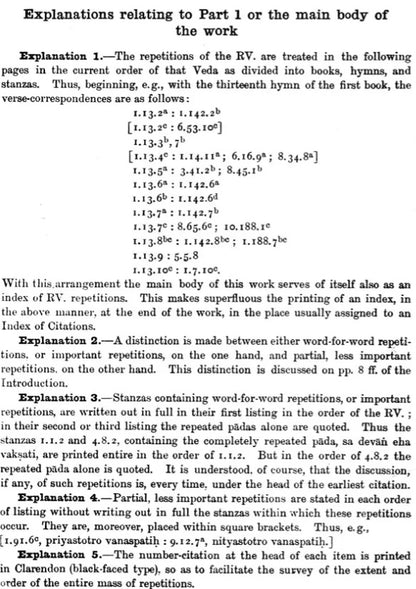 Rig-Veda Repetitions : The Repeated Verses and Distichs and Stanzas of The Rig-Veda In Systematic presentation and With Critical Discussion (An Old and Rare Book)