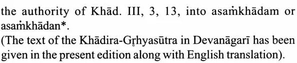 Khadira-Grihyasutra or Drahyayania-Grihyasutra