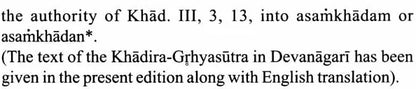 Khadira-Grihyasutra or Drahyayania-Grihyasutra