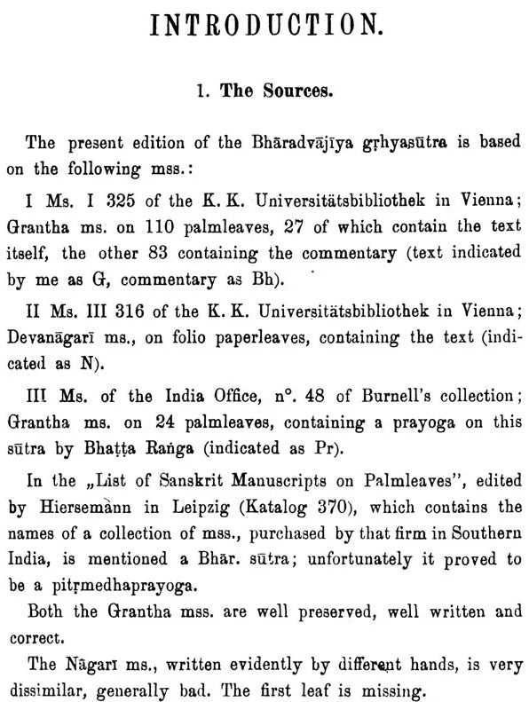 Bharadvaja-Grahyasutra