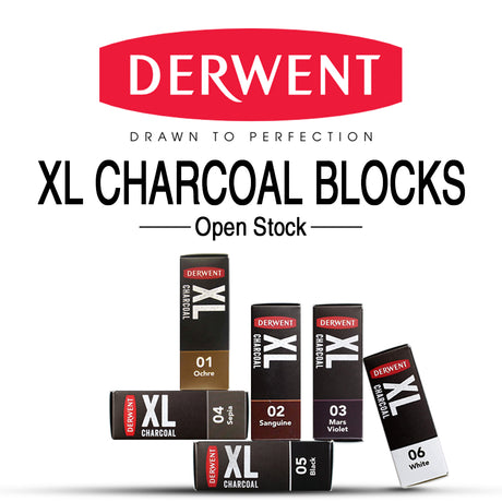 Derwent XL Charcoal Blocks – Individual Colours - Retail Maharaj