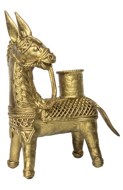 Dokra Candle Stand – Horse - Retail Maharaj