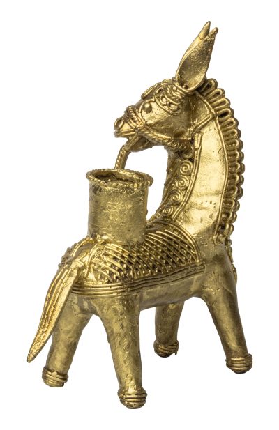 Dokra Candle Stand – Horse - Retail Maharaj