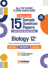 i-Succeed CBSE Biology Class 12th | 15 Sample Question Papers | For CBSE Exams 2025 - Retail Maharaj