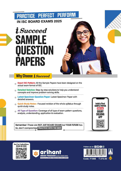 i-Succeed ISC Biology Class 12th | 15 Sample Question Papers | For ISC Exams 2025