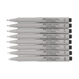 Faber Castell Ecco Pigment Fineliner Black Ink Wallet Set for Sketching Illustration and Technical Drawing