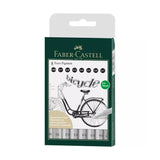Faber Castell Ecco Pigment Fineliner Black Ink Wallet Set for Sketching Illustration and Technical Drawing