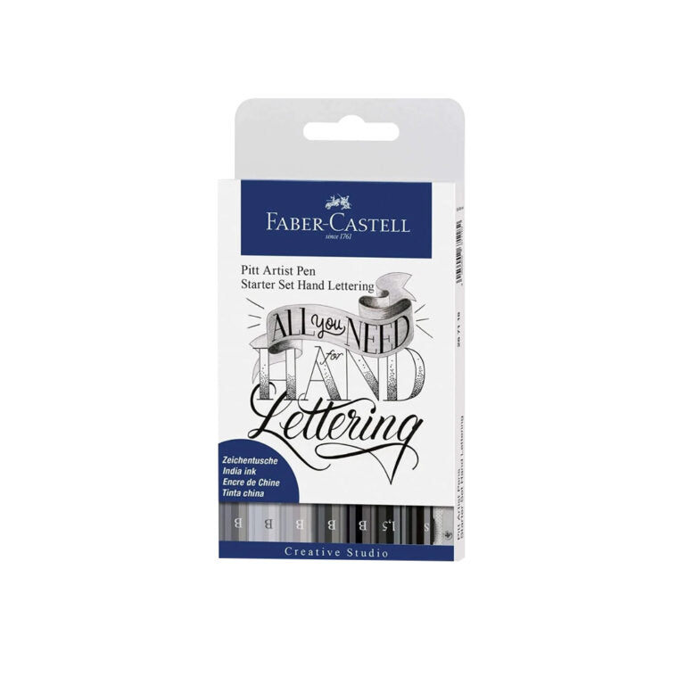 Faber Castell Pitt Artist Pen Hand Lettering Starter Kit Set of 9