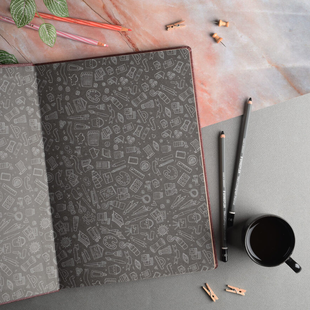 Scholar Flesh Toned Beige Paper Journal Sketchbook 160 GSM Hardcover - Retail Maharaj