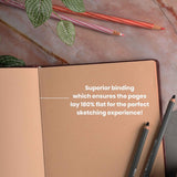 Scholar Flesh Toned Beige Paper Journal Sketchbook 160 GSM Hardcover - Retail Maharaj