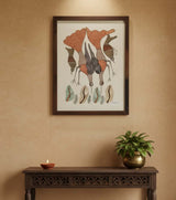 Authentic Gond Painting – Group of Forest Birds Feeding Tribal Art (11 × 15 Inch)
