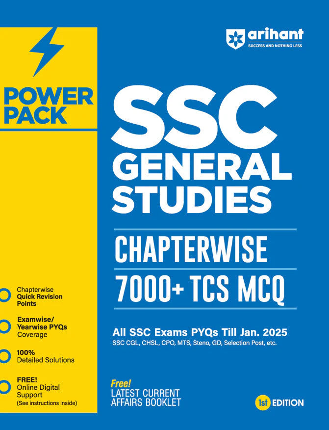 Power Pack SSC General Studies Chapterwise 7000 + TCS MCQ | First Edition | English Medium - Retail Maharaj
