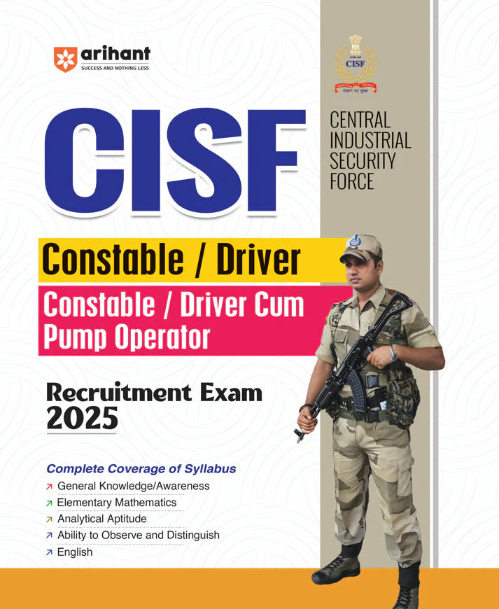Study Guide for CISF Constable/Driver Cum Pump Operator Recruitment Exam 2025 I English Medium - Retail Maharaj